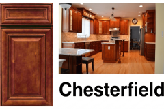 Our Chesterfield cabinets feature a timeless traditional design and a refined coffee finish.