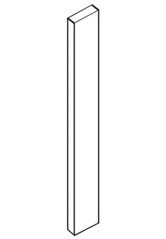 Dove White Shaker WF696 - WALL FILLER - 6 x 96 x .75