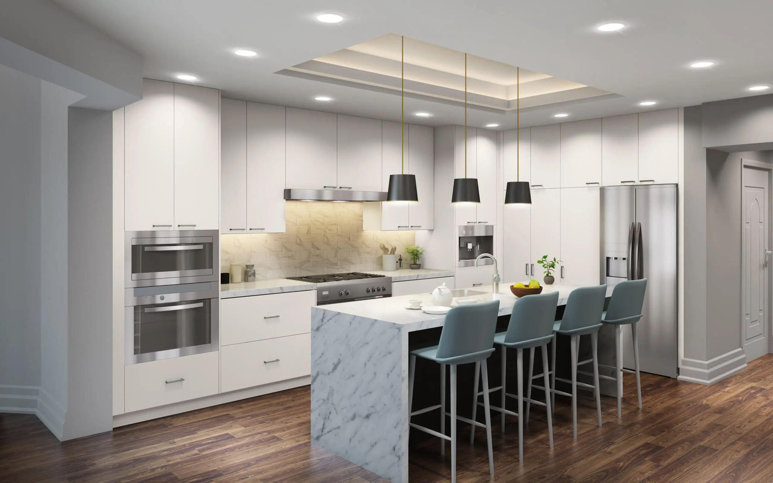 Cashmere High Gloss (CAG) Eurocraft in Kitchen Environment