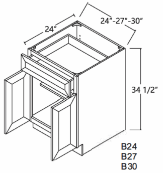 Glacier Base Cabinet 24'