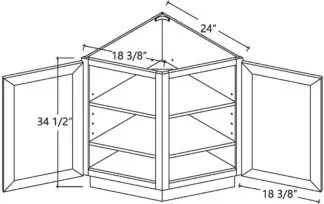 Acadia Cabinets - Acadia Base End Cabinet 24' (AC-BEC24) 21st Century Cabinetry