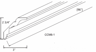 Acadia Cabinets - Acadia Classic Crown Molding W/O Mounting Strip (AC-CCM8-1) 21st Century Cabinetry