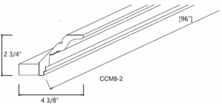 Acadia Cabinets - Acadia Classic Crown Molding (AC-CCM8-2) 21st Century Cabinetry