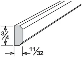 Sterling Shaker - Sterling Insert Molding 3/4' X 11/32' X 96' (SG-SIM8)