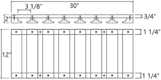 Aspen Glass Rack 30′ - Aspen Shaker Off-White Cabinetry