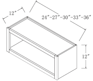 Alpine White Shaker - Alpine White Shaker Glass Door Cabinet 27' x 12' (AS-GW2712) 21st Century Cabinetry