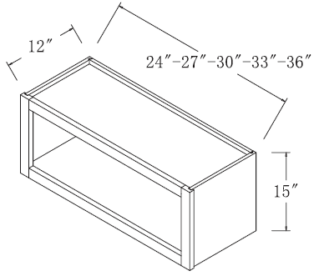 Alpine White Shaker - Alpine White Shaker Glass Door Cabinet 33' x 15' (AS-GW3315) 21st Century Cabinetry