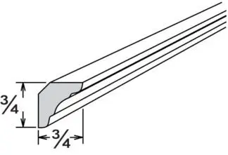 Charlton ICM8 - DECORATIVE INSIDE CORNER MOLDING - .75 x .75 x 96