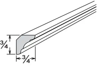 Avalon ICM8 - DECORATIVE INSIDE CORNER MOLDING - .75 x .75 x 96