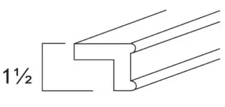 Charlton TLR8-1 - LIGHT RAIL MOLDING - 1 .5 x 2 x 96