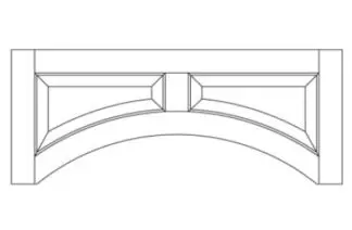 Avalon VAL6012 - RAISED PANEL Door VALANCE - 60 x 12 x .75