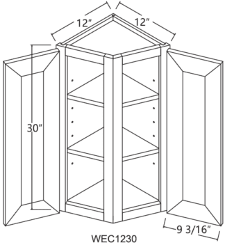 Acadia Cabinets - Acadia Wall End Cabinet 12′ x 30′ (AC-WEC1230) 21st Century Cabinetry