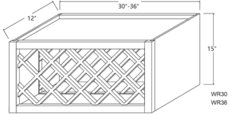 Acadia Cabinets - Acadia Wine Rack Cabinet 36' (AC-WR36) 21st Century Cabinetry