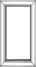 Unfinished Shaker D1242 - DUMMY DoorS-DECORATOR MATCHING DoorS FOR TALL CabinetS - 12 x 42 x .75