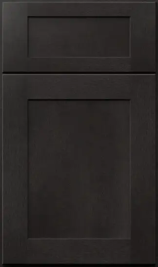 Fabuwood Galaxy Cobblestone GC Allure series transitional dark charcoal espresso stained wood shaker cabinet door