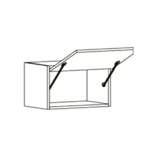 Eurocraft Cabinetry 24-Inch Deep Lift-Up Wall Cabinet (W361224FP / W361824FP)