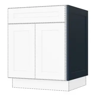 Aria Blue Lower Single Door For 24" Wide Pantry