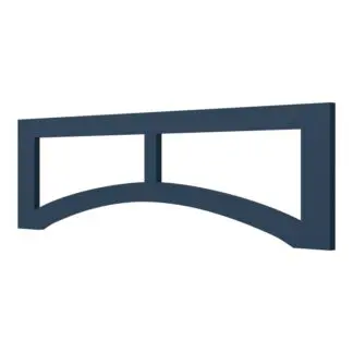 Aria Blue Shaker Raised Panel Door Valance 60" X 12" X 3/4"