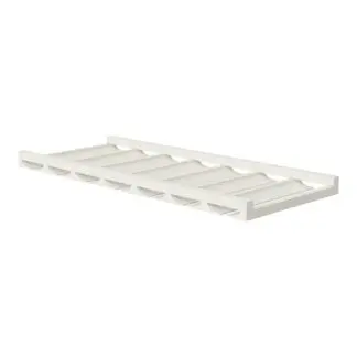 Cream White Shaker Glass Rack 36" X 12" X 3"