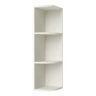 Cream White Shaker Wall End Open Shelf 09" X 42"