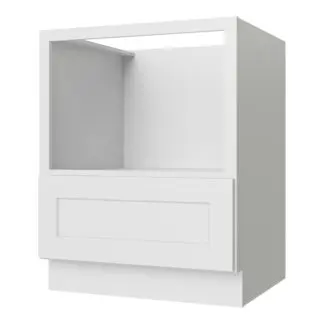 Dove White Shaker Base Built In Microwave Cabinet 27"