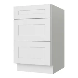 Dove White Shaker 36" 3 Drawer Base