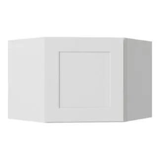 "Dove White Shaker Wall Diagonal Corner Cabinet 24"" X 18"" X 12"""