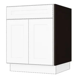Ebony Shaker Lower Single Door For 24" Wide Pantry