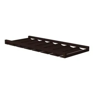 Ebony Shaker Glass Rack 36" X 12" X 3"