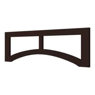 Ebony Shaker Raised Panel Door Valance 48" X 12" X 3/4"