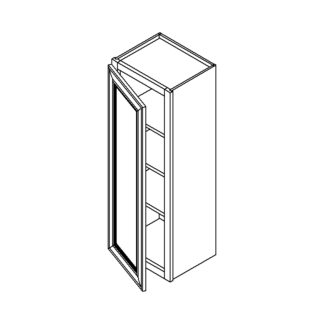 Jarlin Cabinetry Single Door 42-Inch High Wall Cabinet (W0942–W2142)