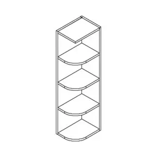 Jarlin Cabinetry Wall End Open Shelf 42-Inch High Cabinet (WES0942)