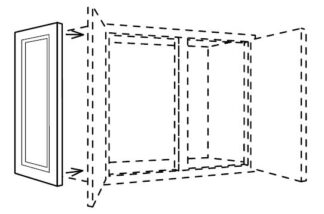 EBONY SHAKER DUMMY DOOR 15' X 30'