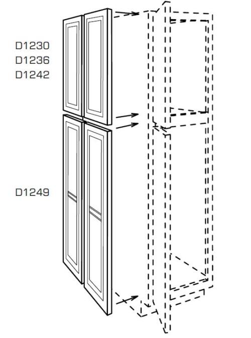 CHARLTON LOWER SINGLE DOOR FOR 24' WIDE PANTRY