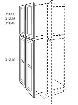 ARIA BLUE LOWER SINGLE DOOR FOR 24' WIDE PANTRY