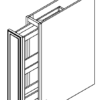 Dove White Shaker Spice Rack/Pull Out 06' (Not Softclose)