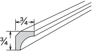 STERLING INSIDE CORNER MOLDING 3/4' X 3/4' X 96'