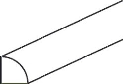 SMOKY GRAY QUARTER ROUND MOLDING 3/4' X 3/4' X 96'