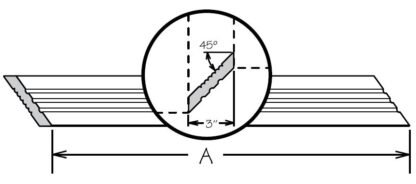 PERLA FLUTED FILLER EXTENSION 3' X 96'