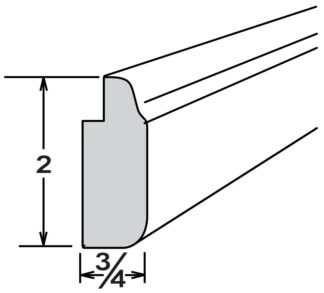 CHARLTON MIRROR MOLDING 2' X 3/4' X 96'