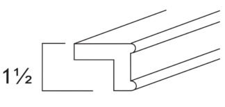 CHARLTON LIGHT RAIL MOLDING 1 1/2' X 2' X 96'