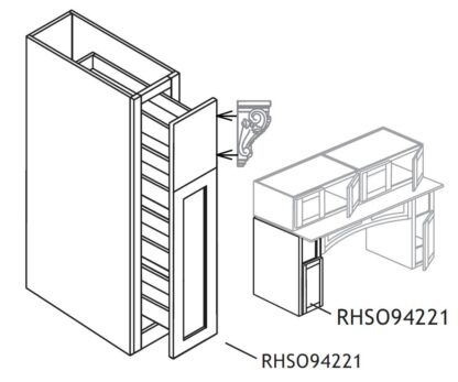 EBONY SHAKER HEARTH HOOD PIER 09' X 42' X 21'