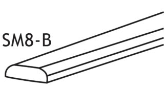 SODA SCRIBE MOLDING 3/4' X 1/4' X 96' 2 EDGE ROUND