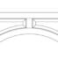 ARIA BLUE ARCHED VALANCE 42' X 12' X 3/4'