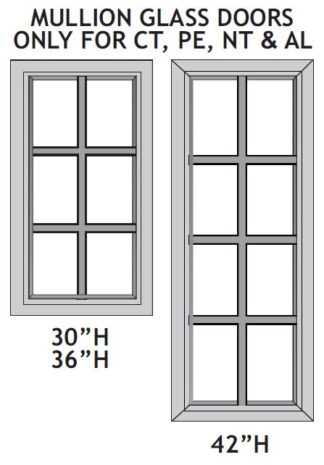 PERLA MULLIONGLASS DOOR 21' X 36' TEXTURED GLASS