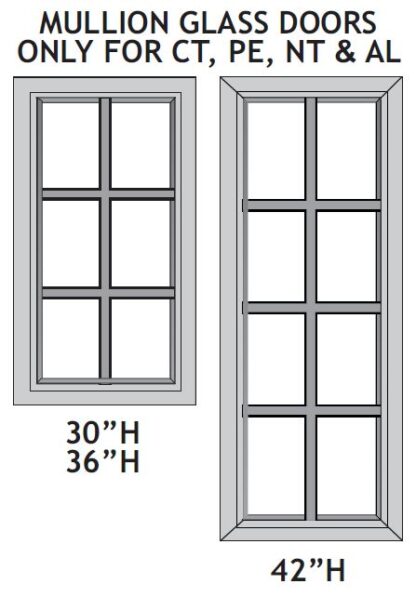 PERLA MULLION GLASS DOOR 27' X 36' TEXTURED GLASS (PAIR)