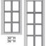 AVALON MULLION GLASS DOOR 15' X 42' TEXTURED GLASS (IT CAN BE USED ON WDC2442)