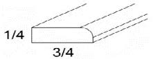 Cashmere Supermatt Scribe Molding 3/4'W X 1/4'D X 96'H