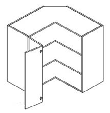 Antracita Supermatt Wall Easy Reach Corner Cabinet 24′ X 30′