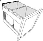 Waste Basket Pull Out For B18 Cabinet